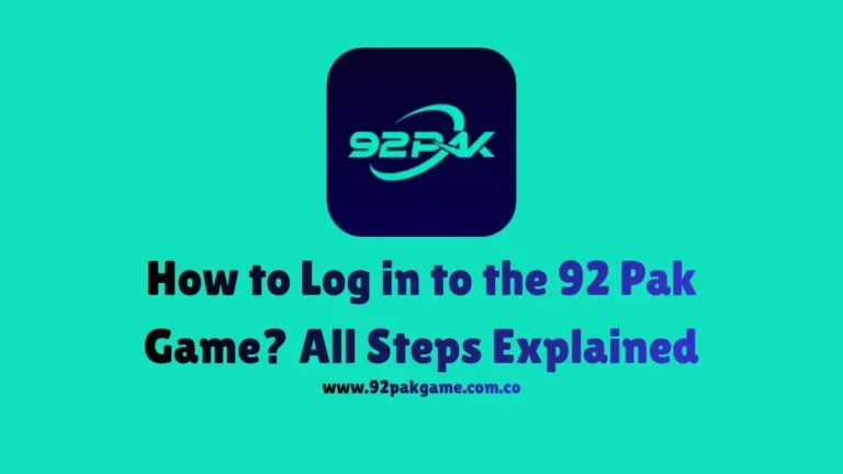 Log in to the 92 Pak Game